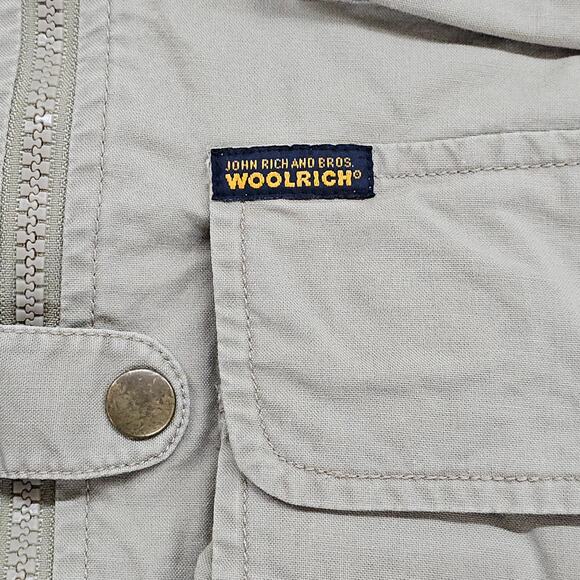 Vintage Woolrich John and Bros. Vest Mens Large Tan Fly Fishing Hunting Vented - Picture 9 of 16